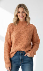 Go Casually Women's Orange Pullover