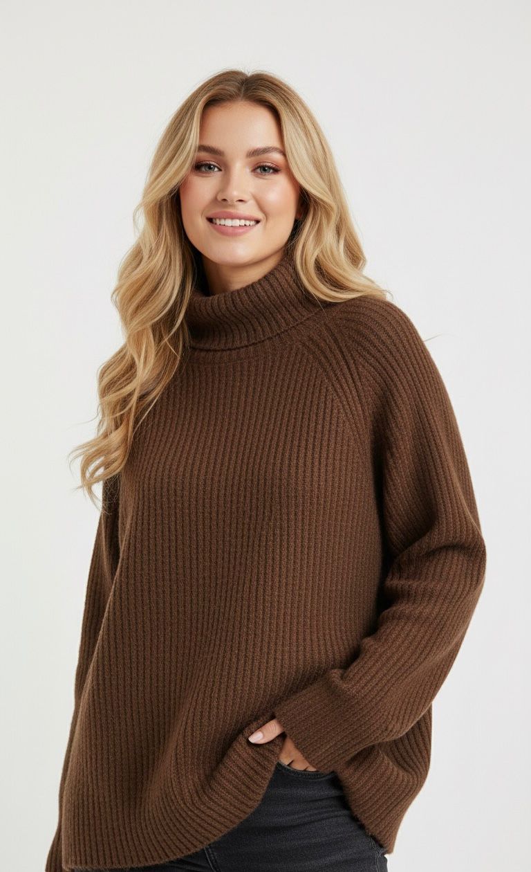 Go Casually Women's Brown Pullover