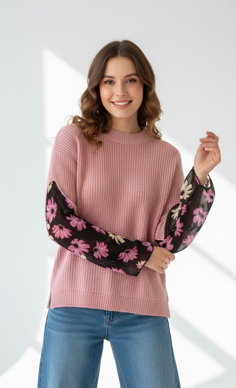 Go Casually Women's Pink Pullover