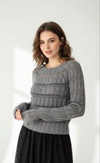Go Casually Women's Grey Cardigan