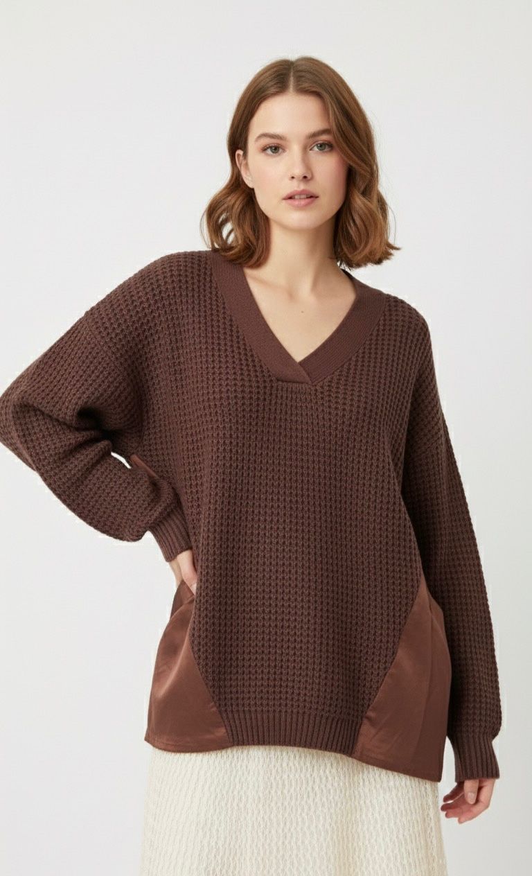 Go Casually Women's Brown Pullover