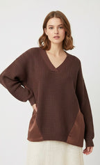 Go Casually Women's Brown Pullover