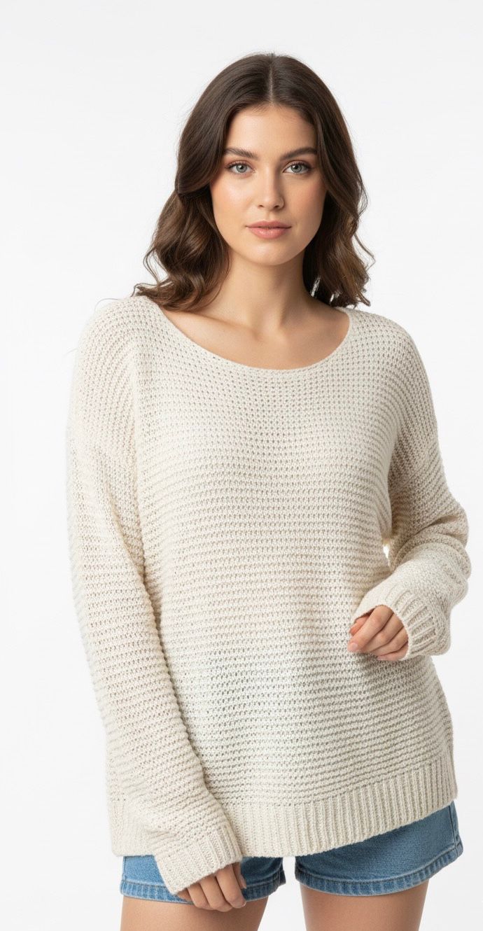 Go Casually Women's White Cardigan