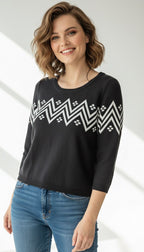 Go Casually Women's Fitted Winter Top
