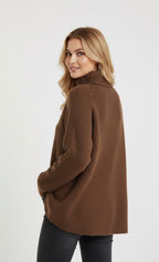 Go Casually Women's Brown Pullover