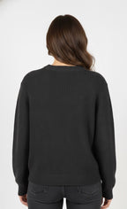 Go Casually Women's Black Pullover