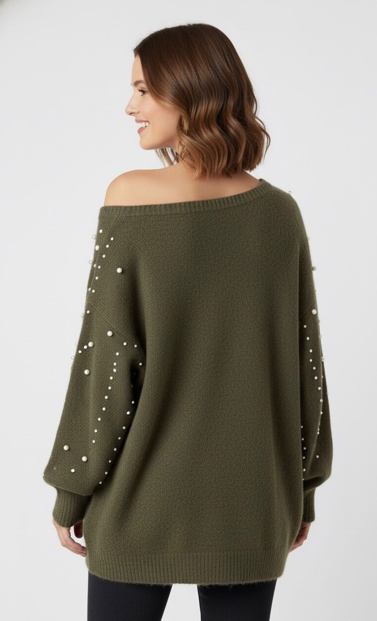 Go Casually Women's Olive Green Cardigan