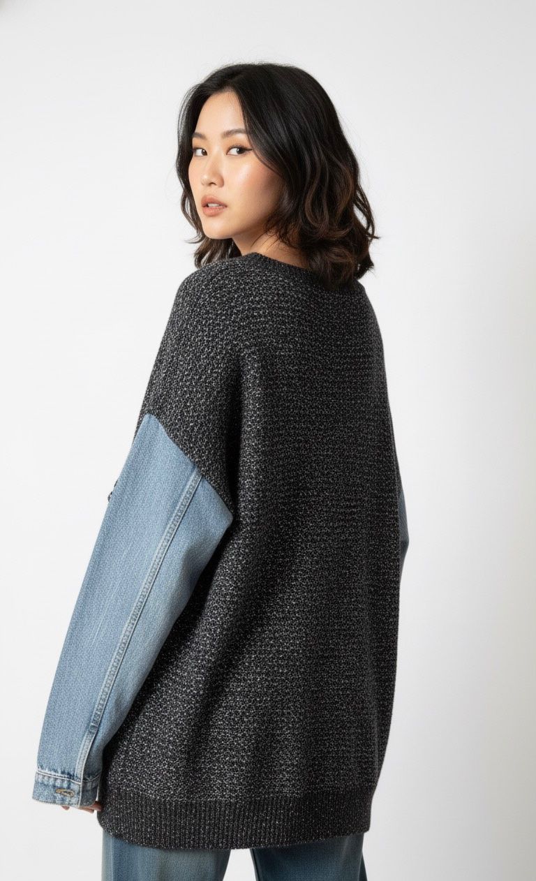 Go Casually Women's Black Pullover