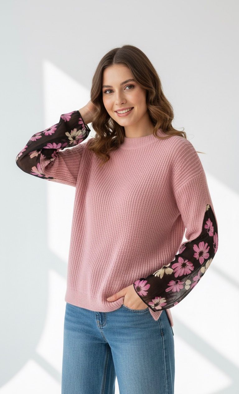 Go Casually Women's Pink Pullover