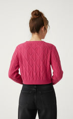 Go Casually Women's Pink Crop Pullover