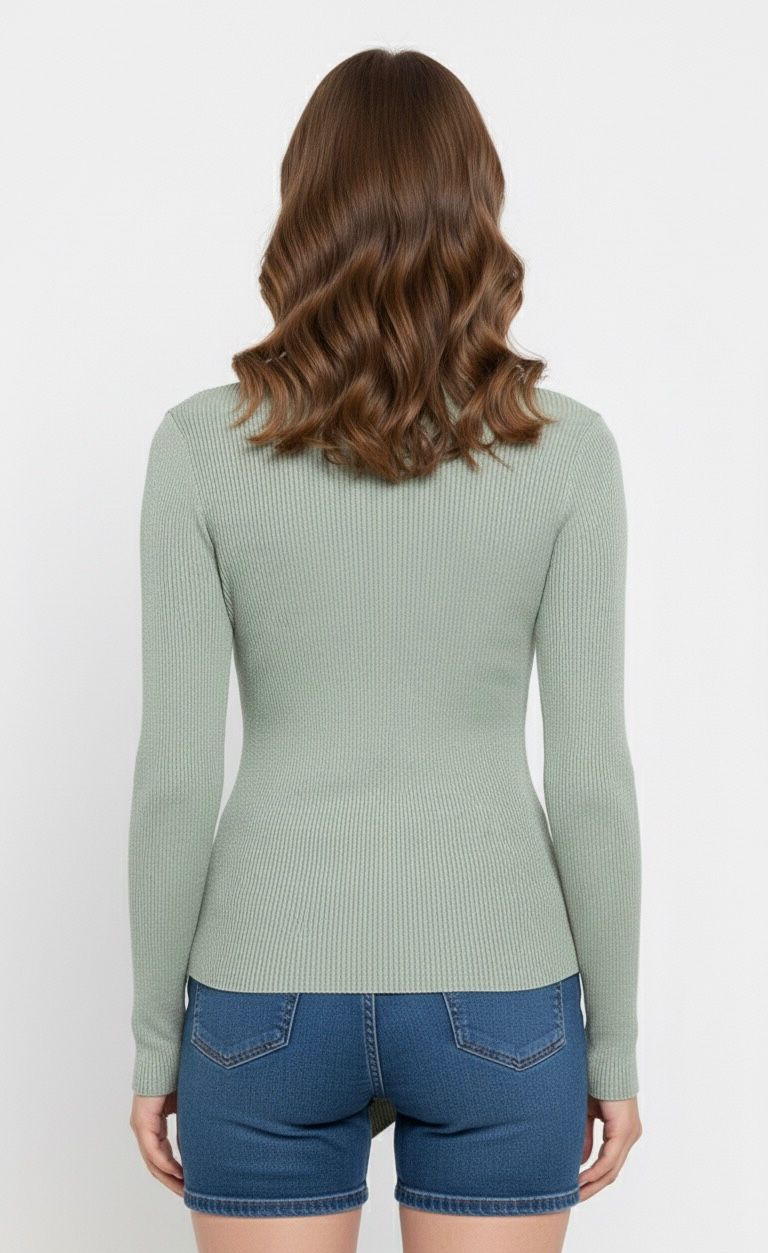 Go Casually Women's Light Blue Knitted Top