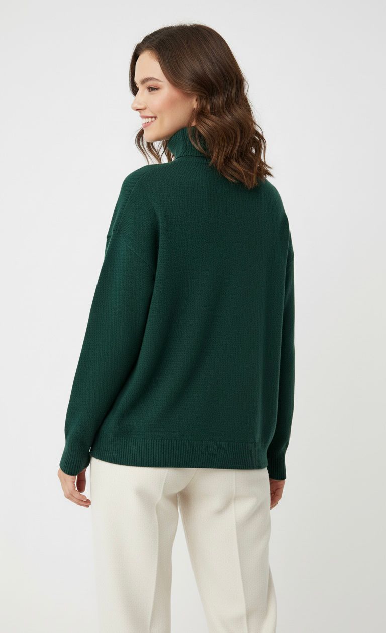 Go Casually Women's Green Pullover