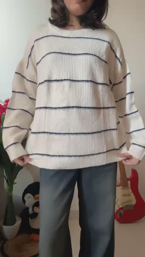 Go Casually Women's White Pullover