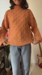 Go Casually Women's Orange Pullover