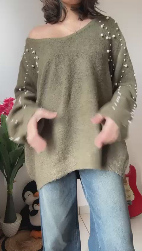 Go Casually Women's Olive Green Cardigan